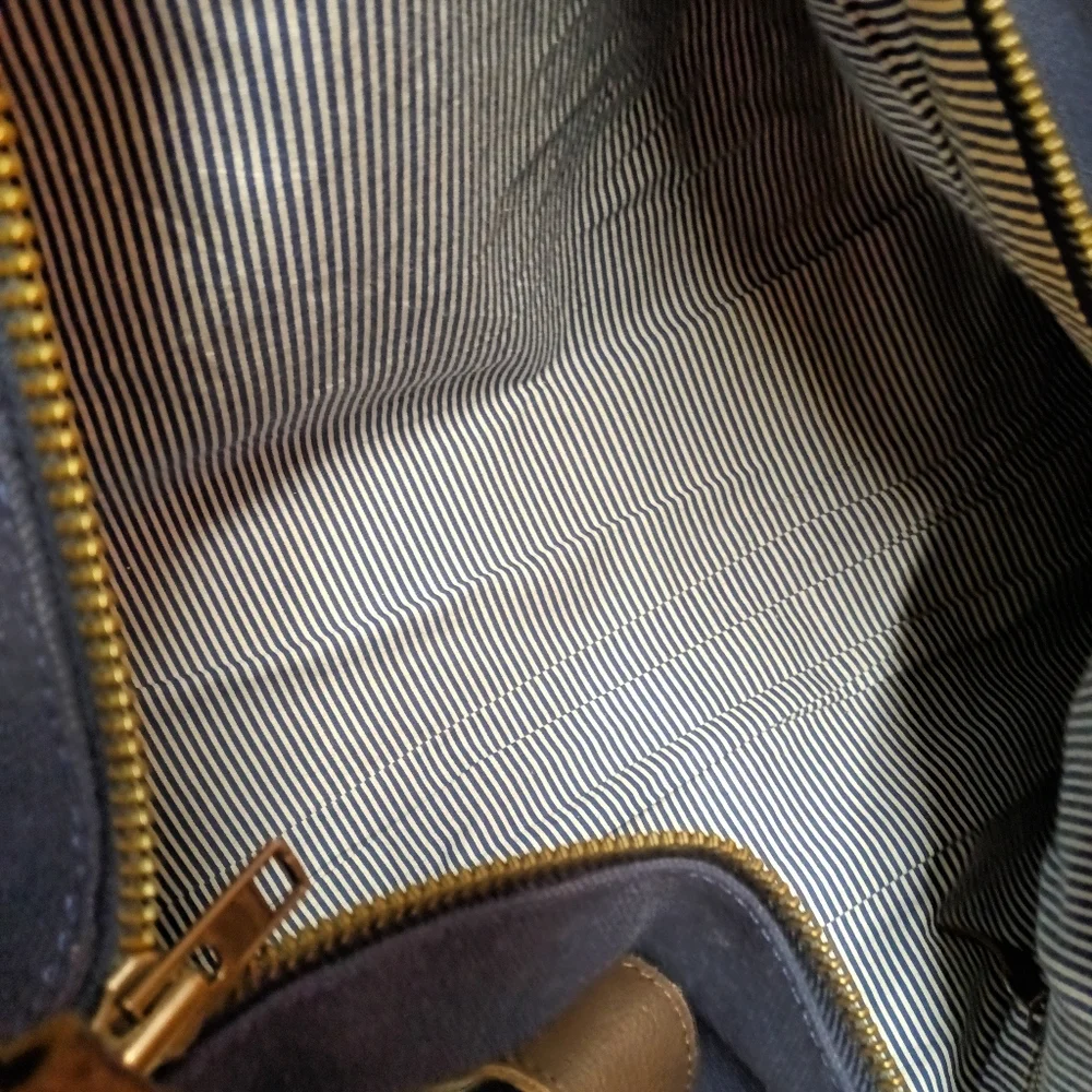 Mark & Graham Canvas And Leather Duffel Bag / Weekender Travel Bag